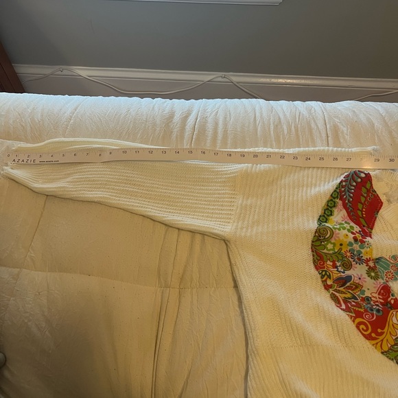 Erin Made Boho Peace Sign Cropped Sweater - Picture 3 of 4